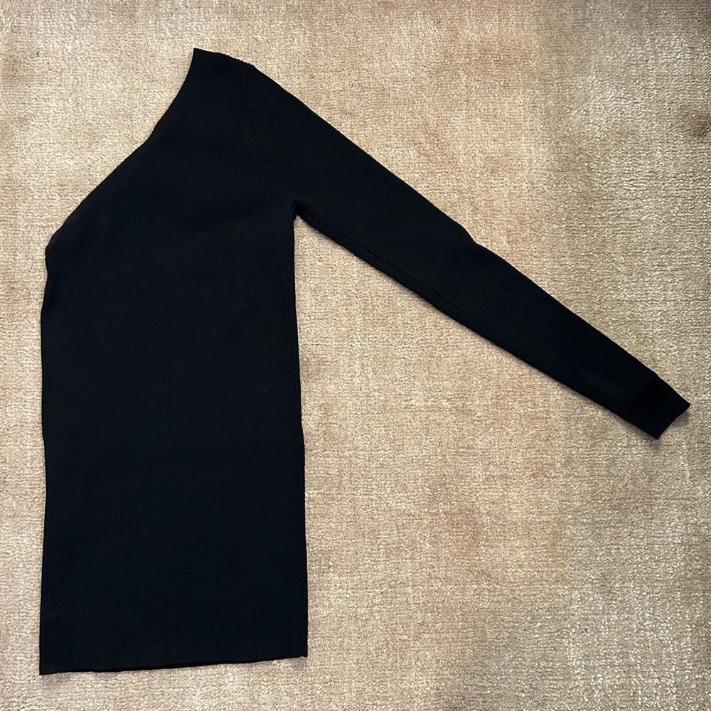 Black Sandro One Shoulder Top